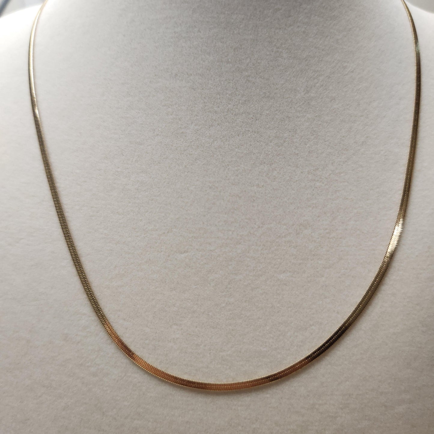18k gold plated tarnish free snake necklace