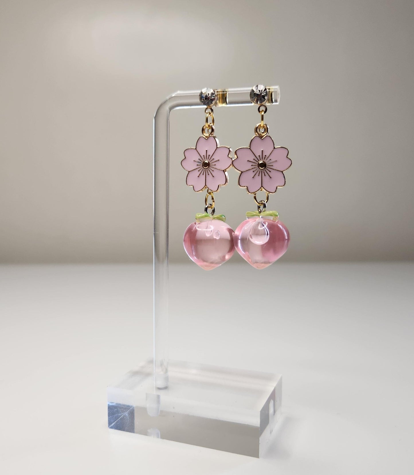 Handmade Peach Earrings