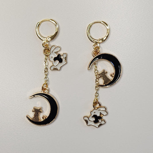 HANDMADE Sailor Moon Inspired Huggie Hoop Dangle Earring