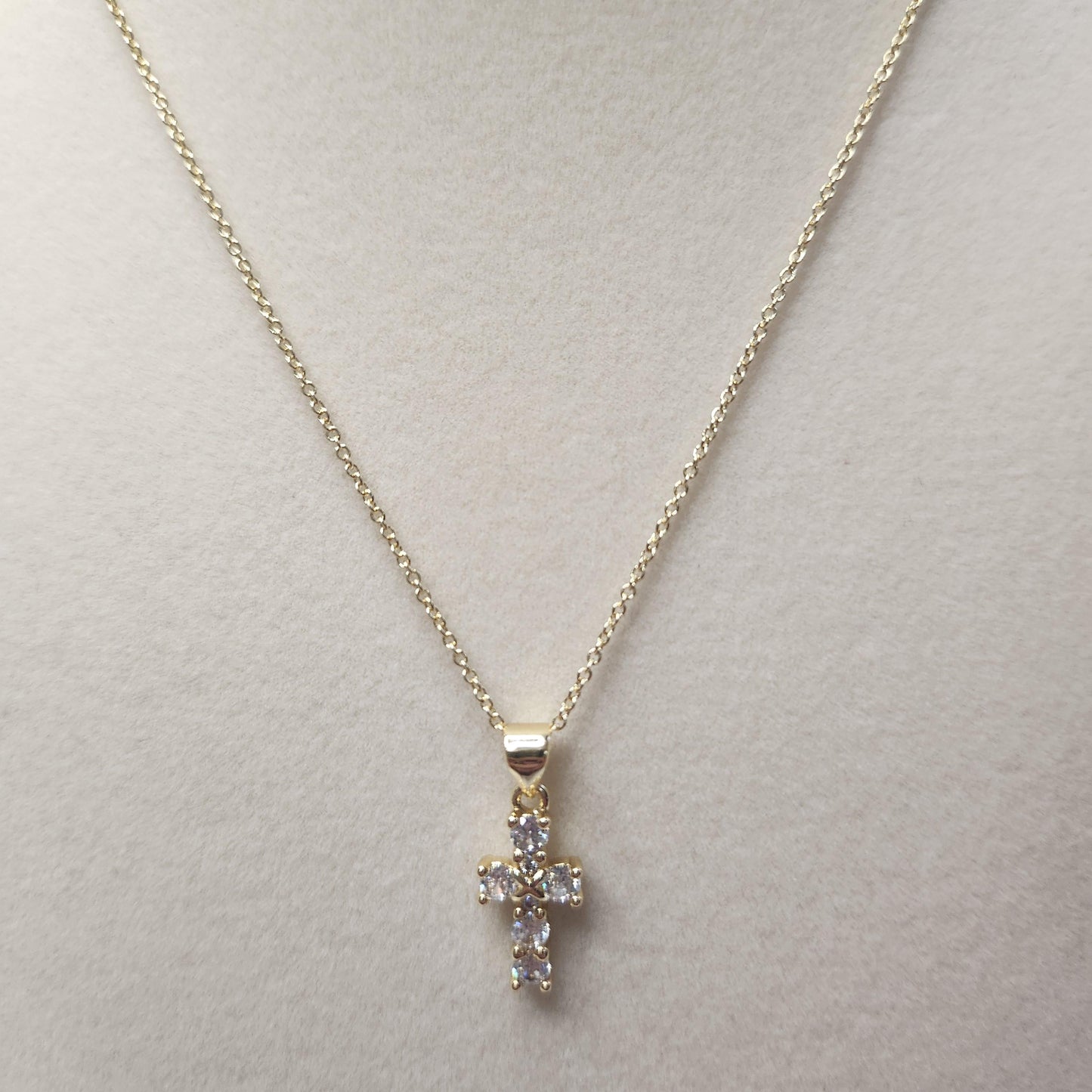 HANDMADE Nancy Cross 18k gold plated adjustable necklace