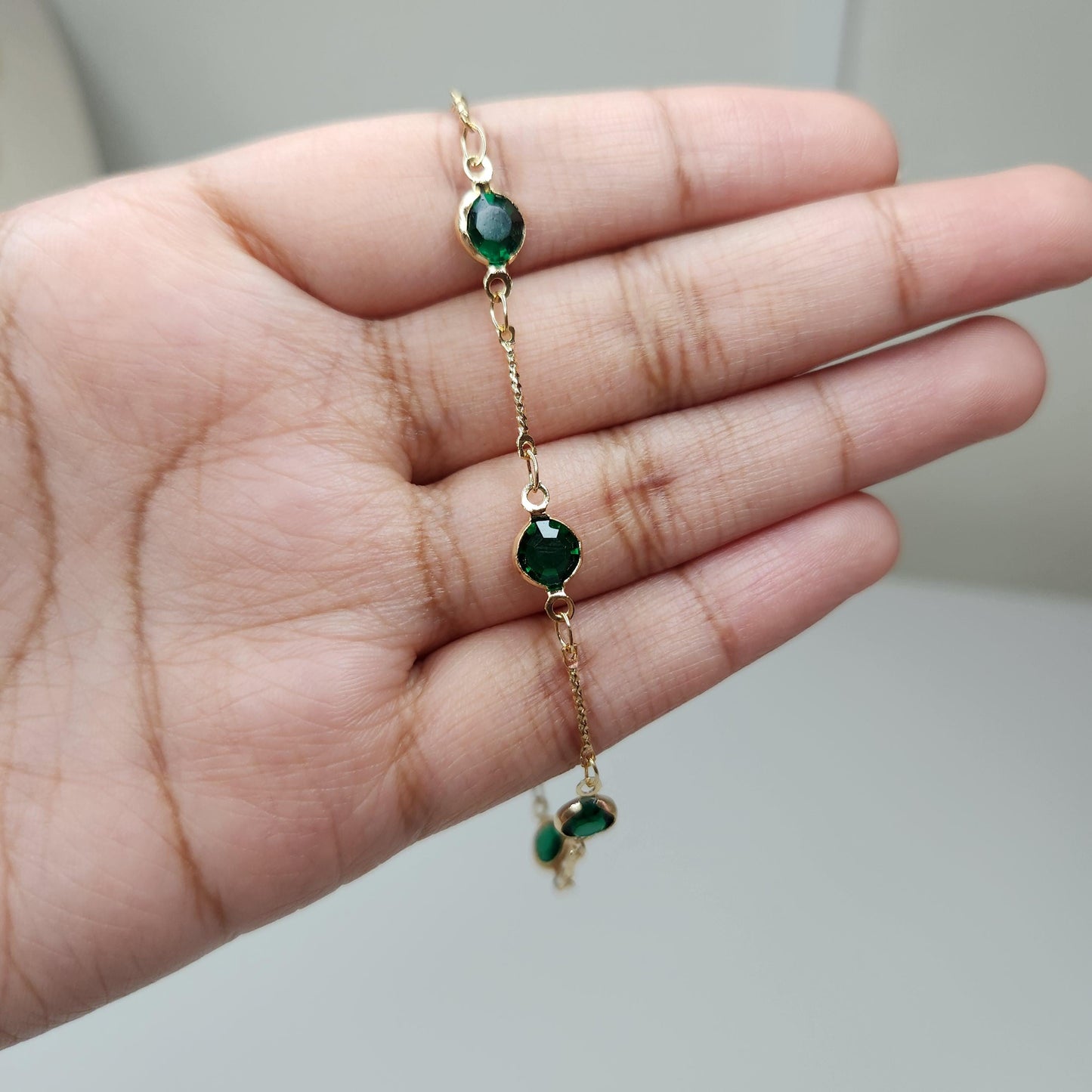 Handmade Green necklace, bracelet and earrings set, mothers day gift
