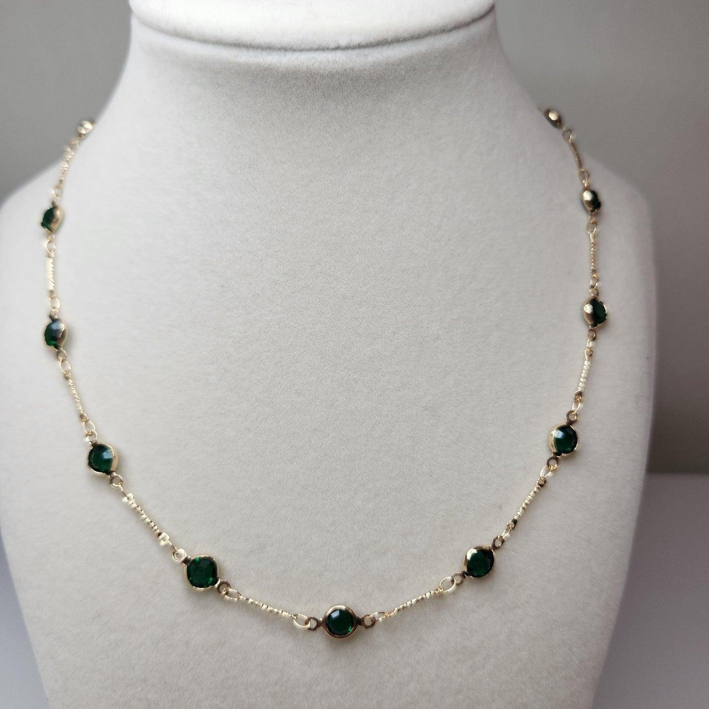 Handmade Green necklace, bracelet and earrings set, mothers day gift