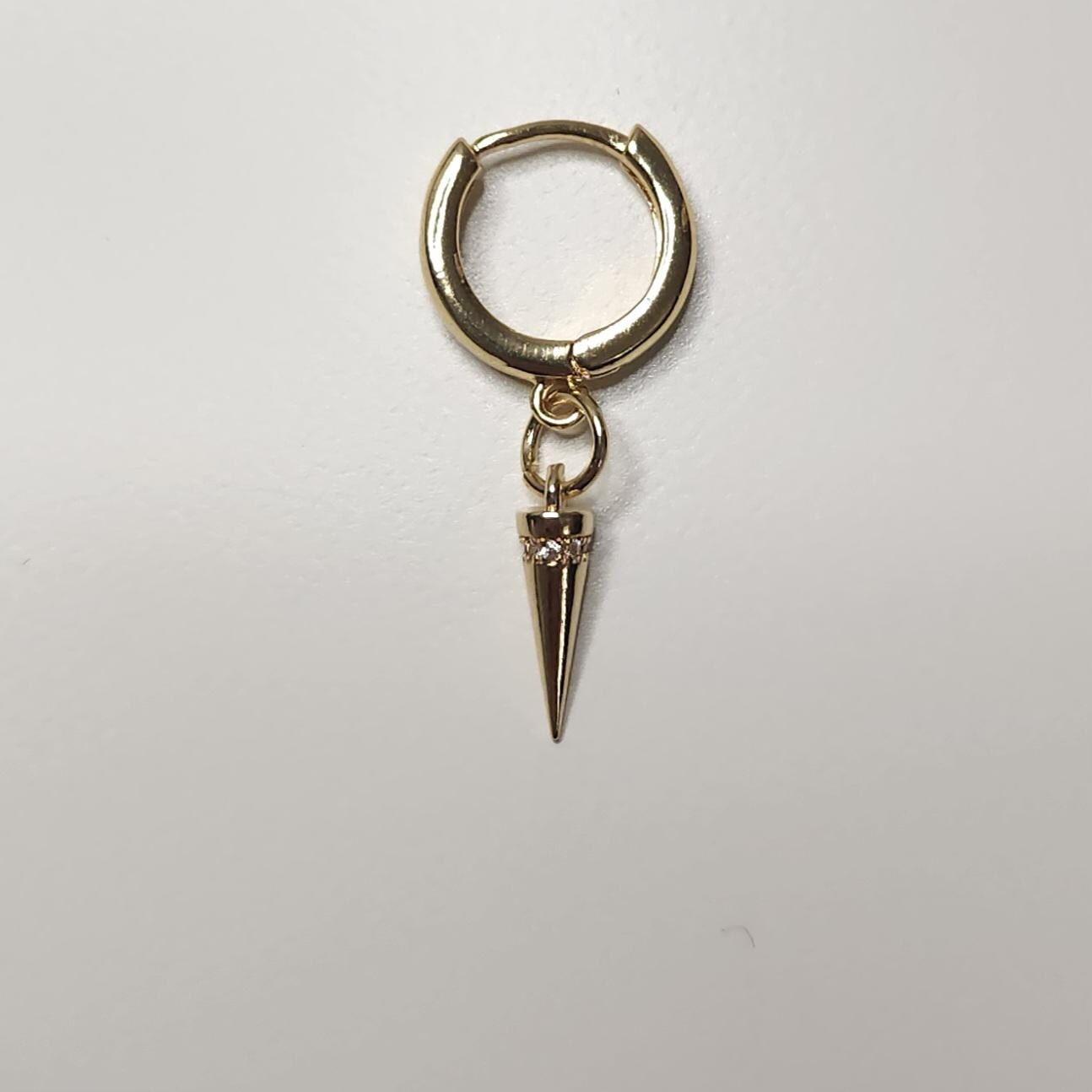 HANDMADE 18k gold plated men's earring