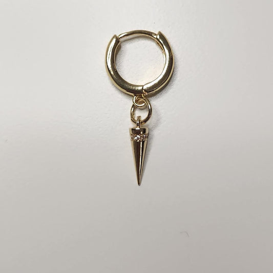 HANDMADE 18k gold plated men's earring