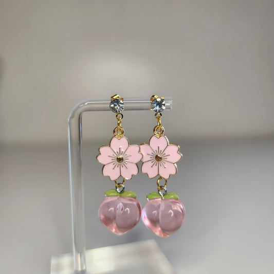 Handmade Peach Earrings