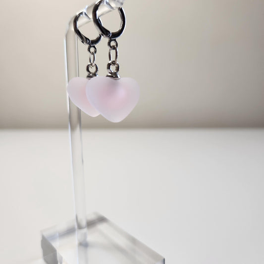 HANDMADE Heart Puff Earrings