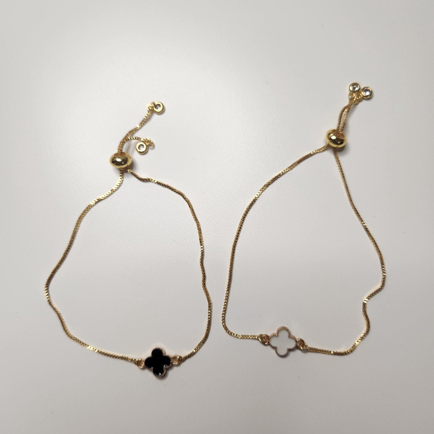 Handmade adjustadjustable clover bracelet