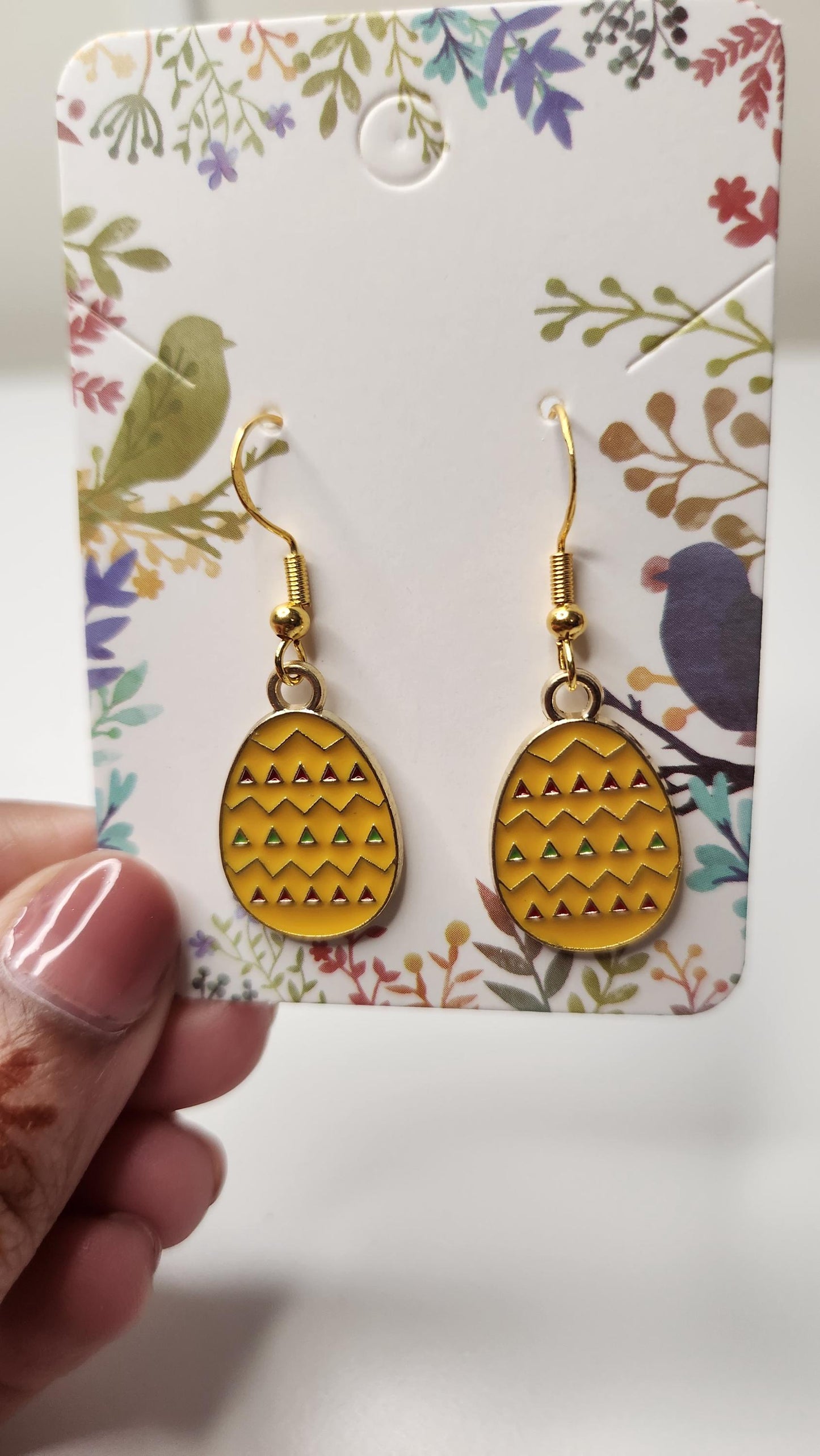 HANDMADE Easter Egg Dangle Earrings