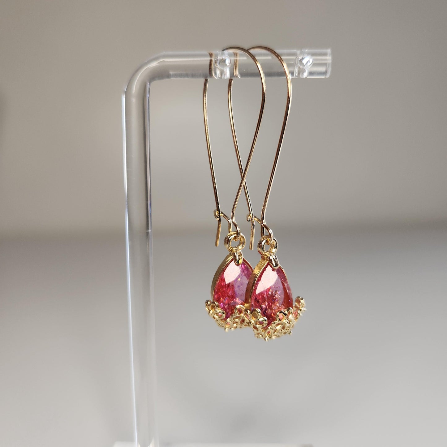 HANDMADE Dangle Gem Earrings