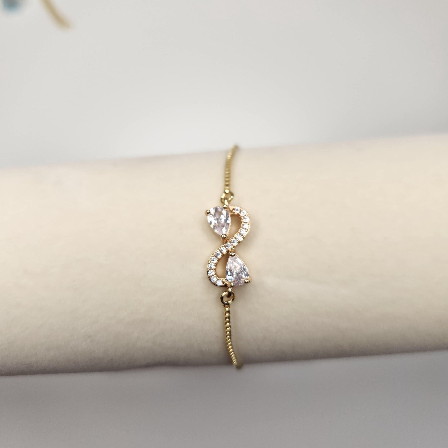 Handmade infinity adjustable bracelet