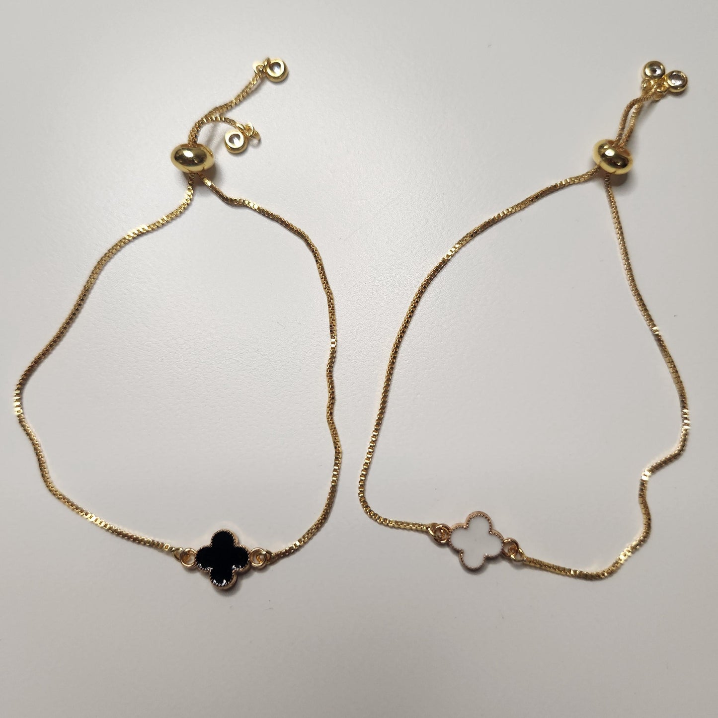 Handmade adjustadjustable clover bracelet