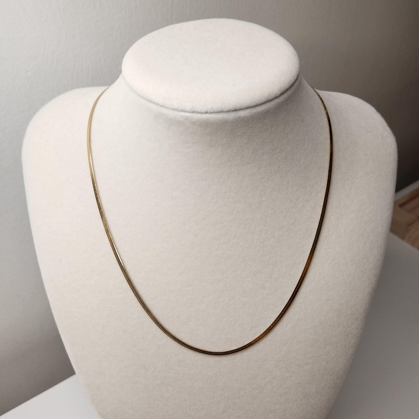 18k gold plated tarnish free snake necklace