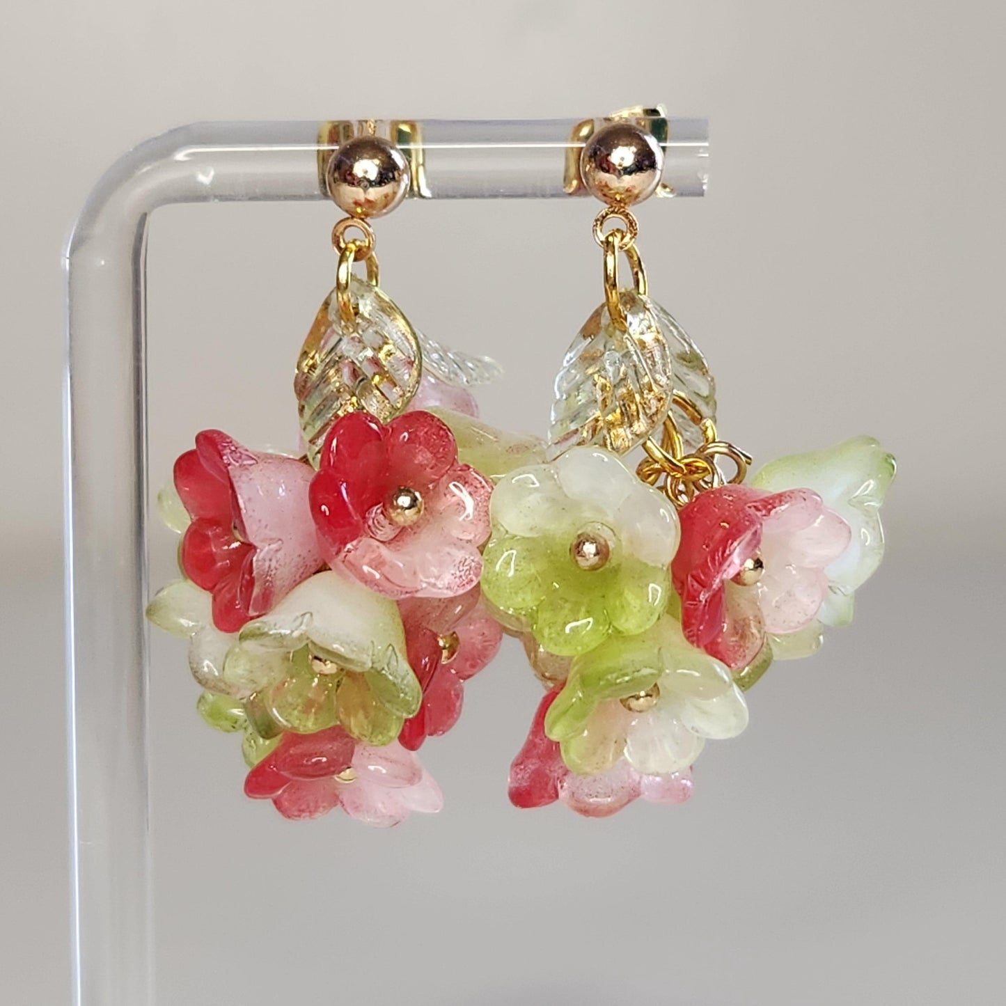 Handmade Fairycore Flower Dangle Earrings