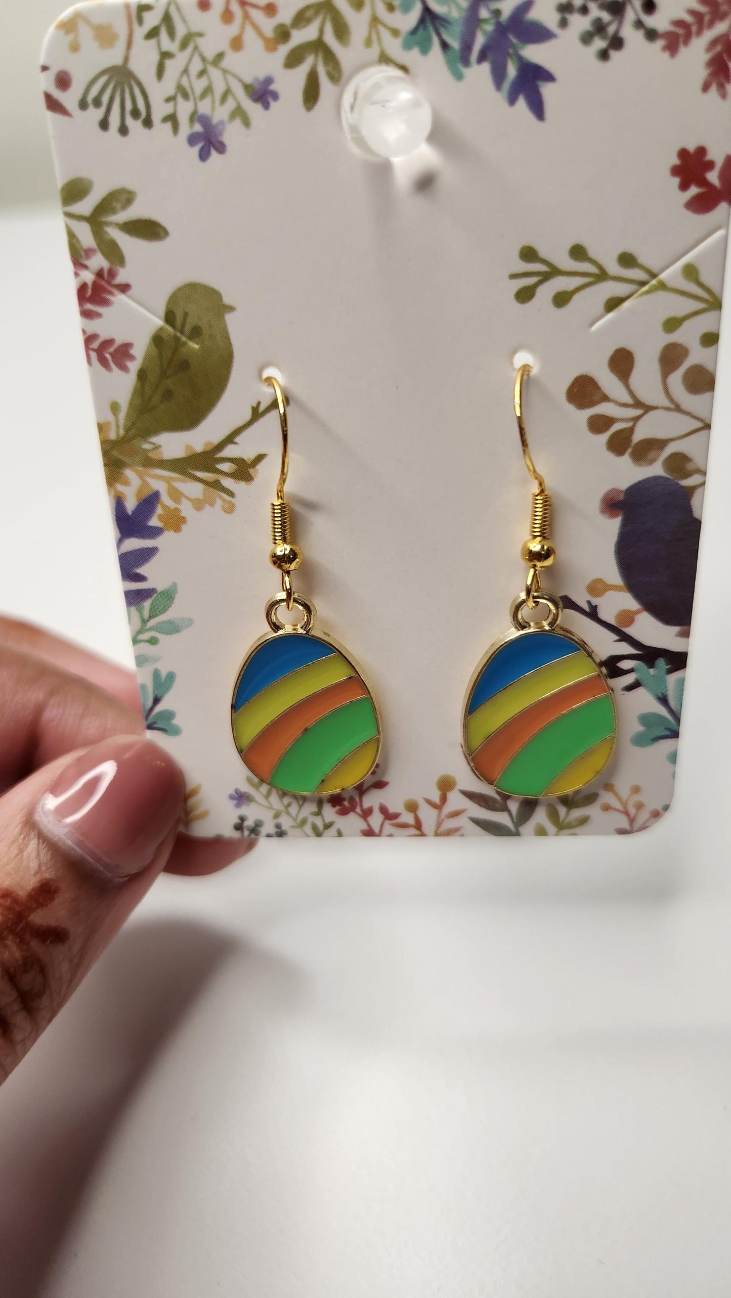 HANDMADE Easter Egg Dangle Earrings