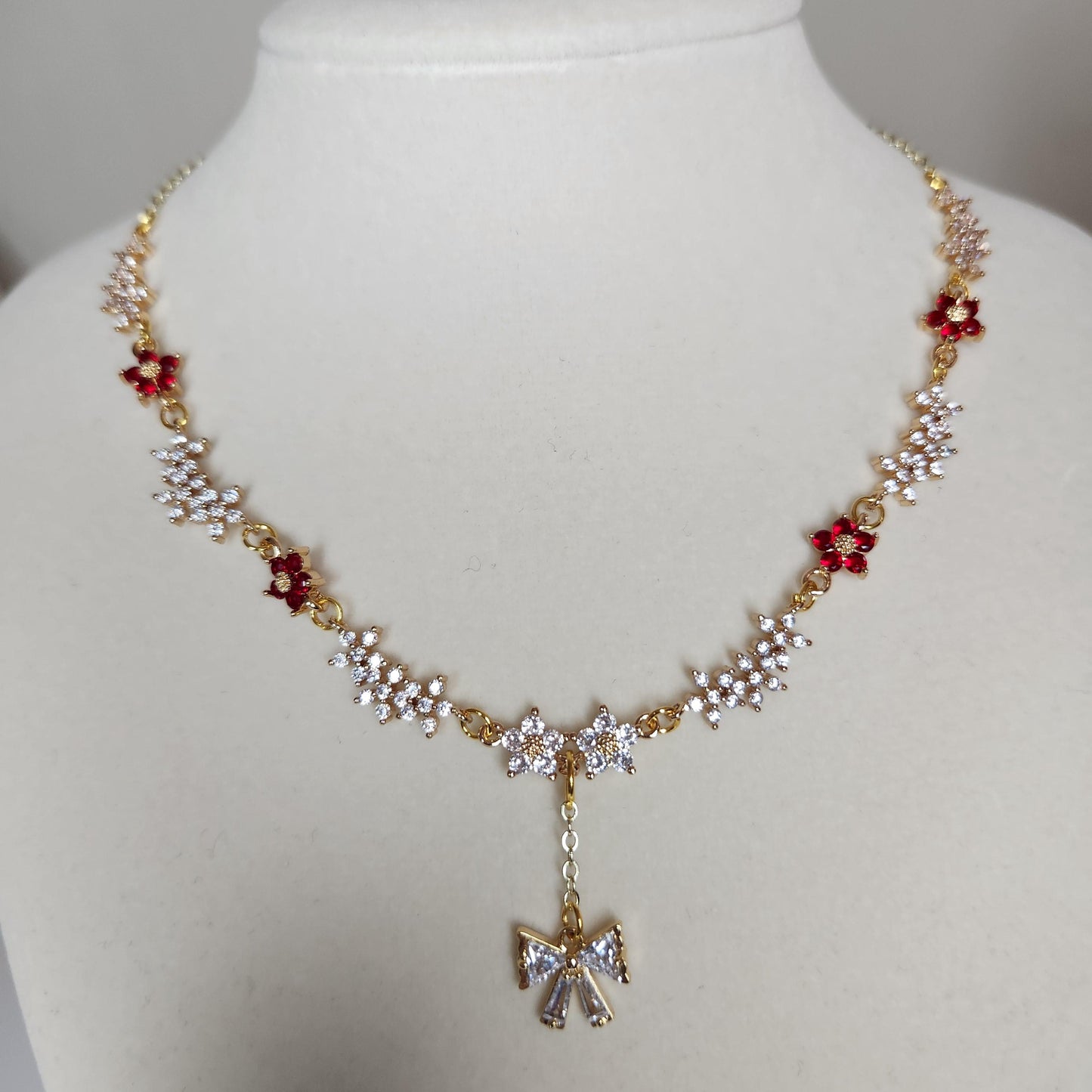 Handmade Floral Dainty Necklace, Mother's Day Gift