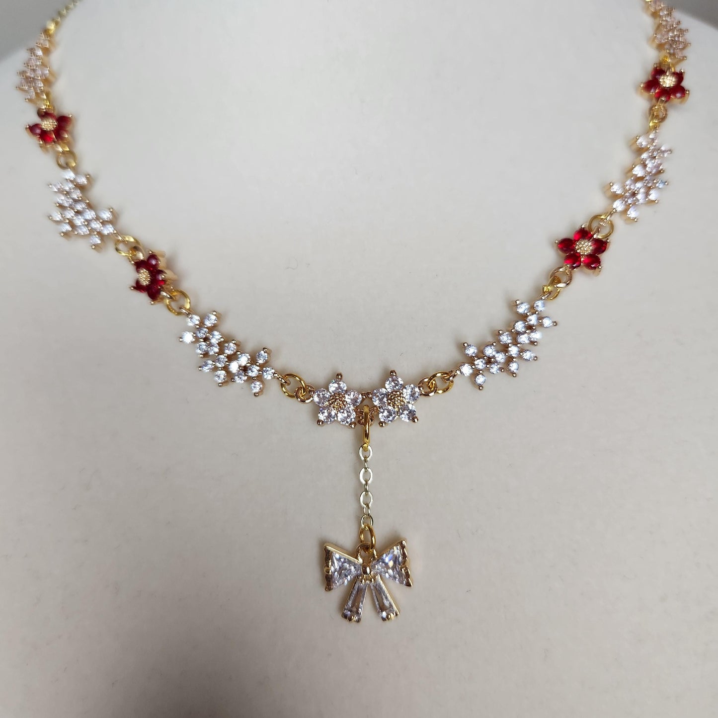 Handmade Floral Dainty Necklace, Mother's Day Gift